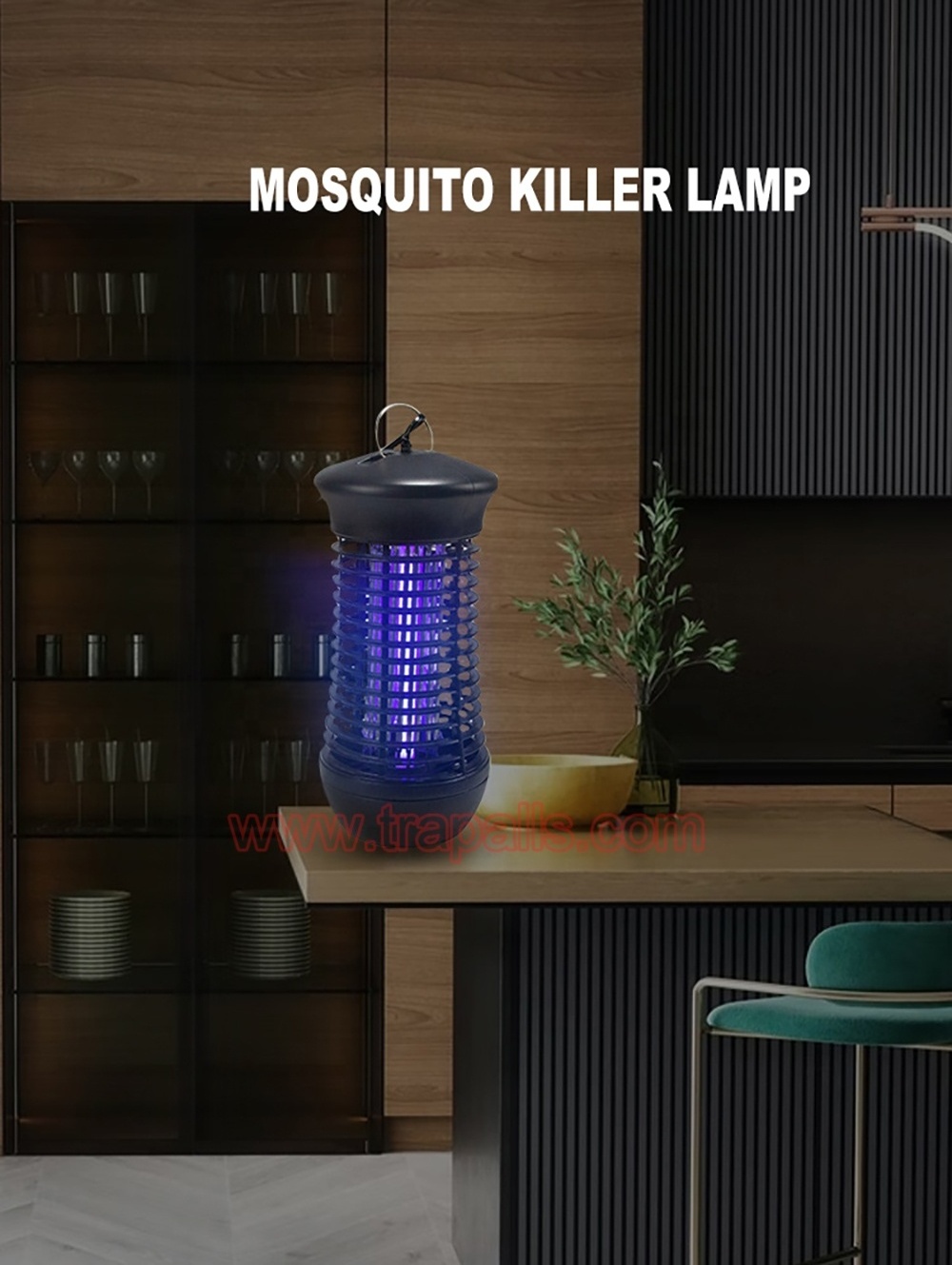 Hanging or Table Stand No Noise Insect Bug Zapper Mosquito Killer Lamp