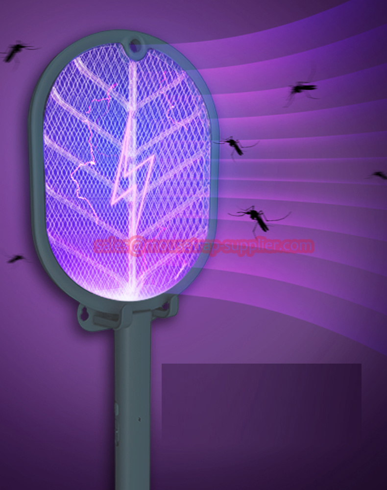 USB Charging Electric Mosquito Fly Killer Swatter with Light and Stand