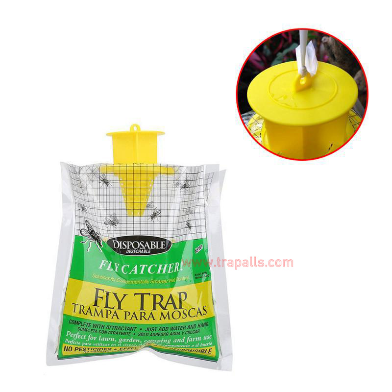 Fly Trap Outdoor Garden Hanging Disposable Fly Fruit Trap Big Bag Fly Catcher