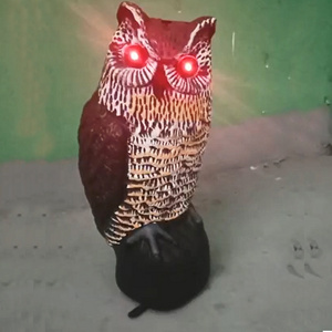 Outdoor Solar Owl Shaped Scarecrow Electronic Bird Deterrent