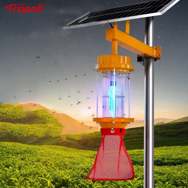 Outdoor Farm Garden Lawn Solar Powered UV Light Electric Mosquito Killer Lamp