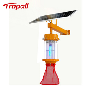 Outdoor Farm Garden Lawn Solar Powered UV Light Electric Mosquito Killer Lamp