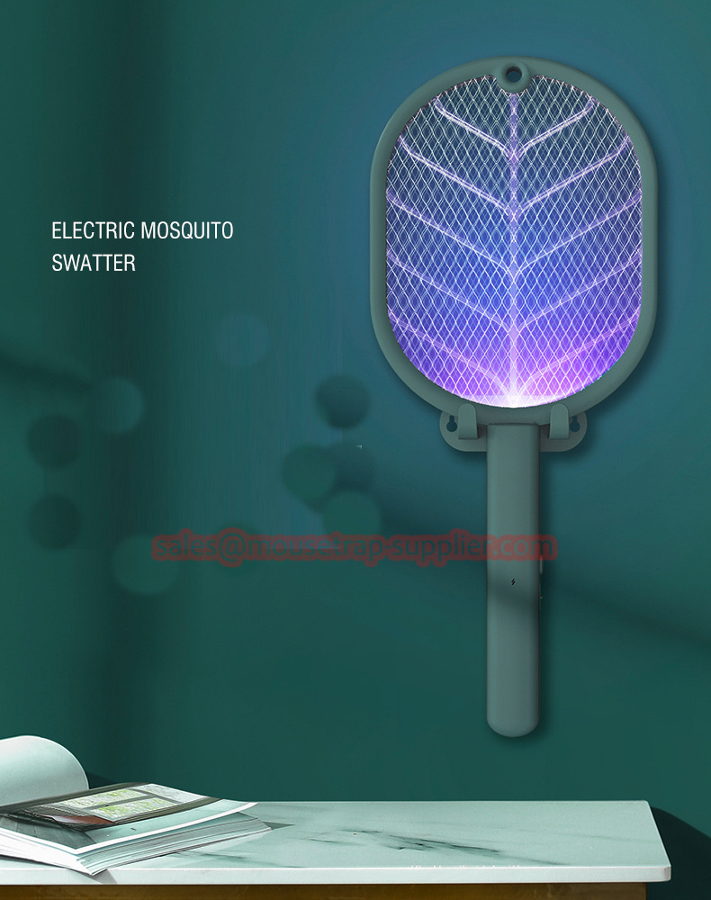 USB Charging Electric Mosquito Fly Killer Swatter with Light and Stand