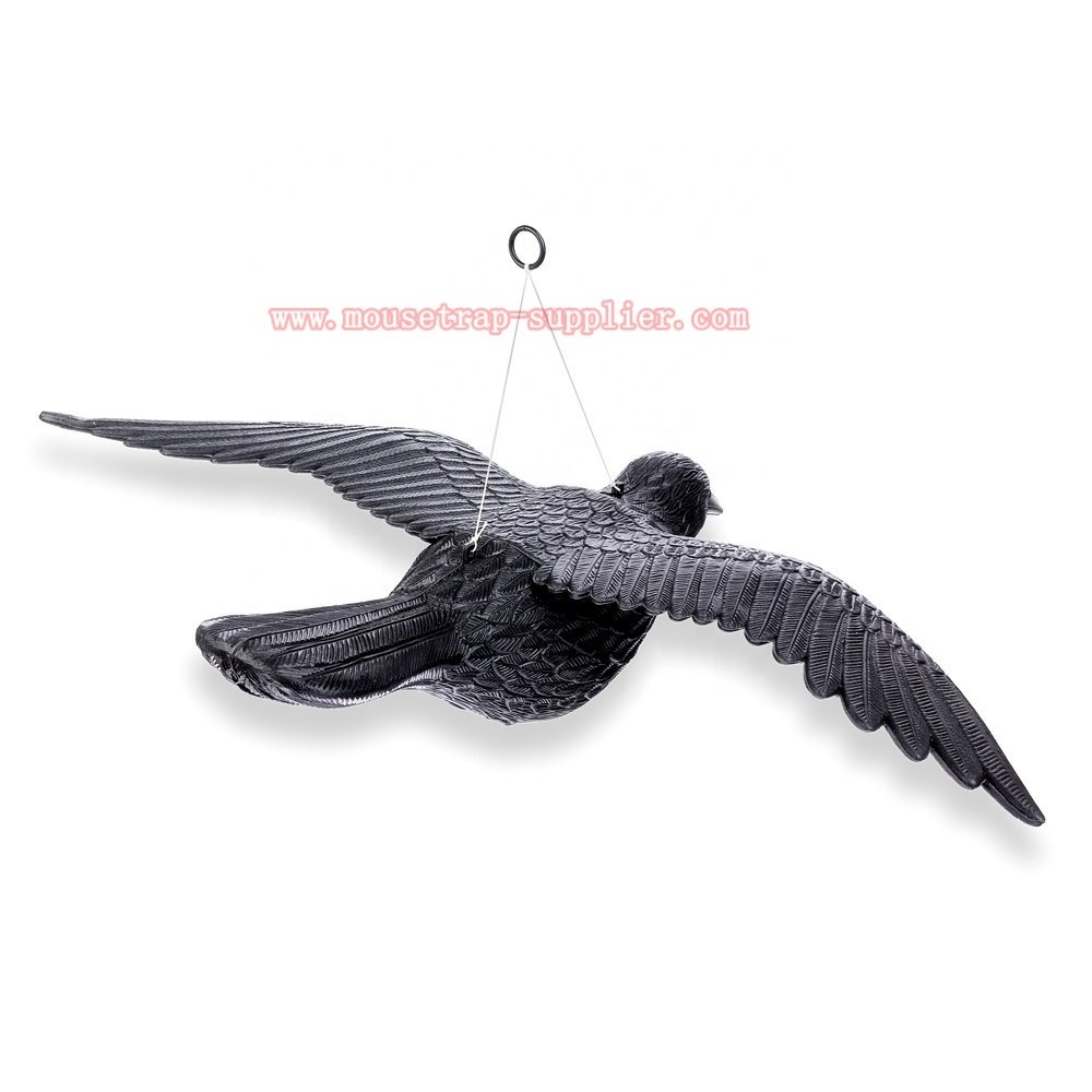 Plastic Flying Raven Falcon Hunting Decoy Bird Deterrent Scarecrow Repellent