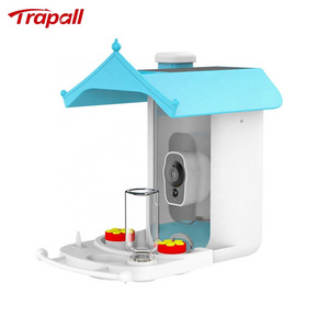 Intelligent Outdoor Solar Energy Bird Watching House with Camera Shaped Bird Feeder