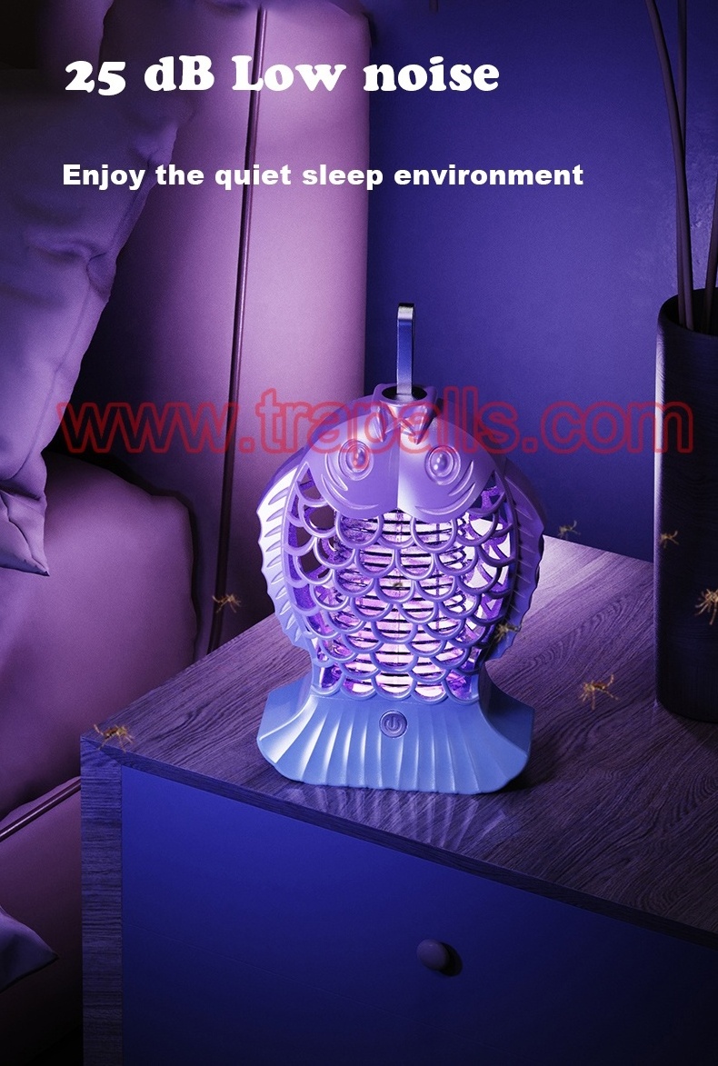 Double Use UV Light Bug Zapper Night Light Popular Fish-shaped Electric Mosquito Killer Lamp