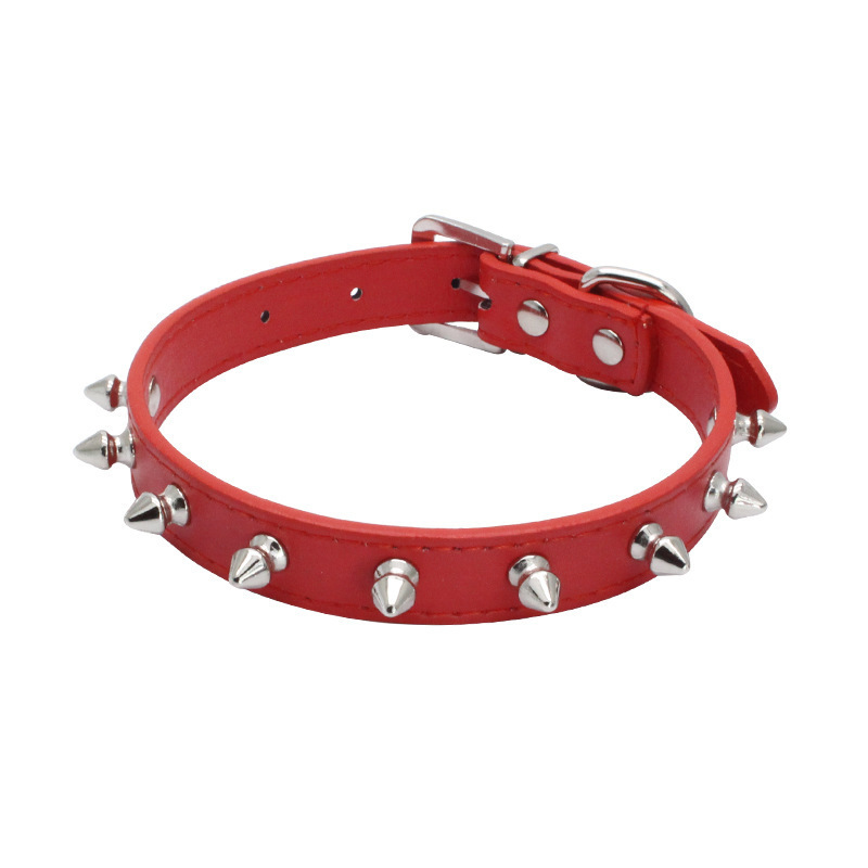 New Design Custom Collars Adjustable Cool Spiked Rivet Studded PU For Leather Dog Collar Genuine Eco-Friendly