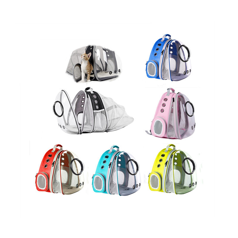 Expandable Cat Backpack Large Capacity Space Capsule Pet Bag With Transparent Cover Airline Approved Pet Carriers