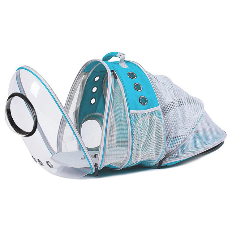 Expandable Cat Backpack Large Capacity Space Capsule Pet Bag With Transparent Cover Airline Approved Pet Carriers