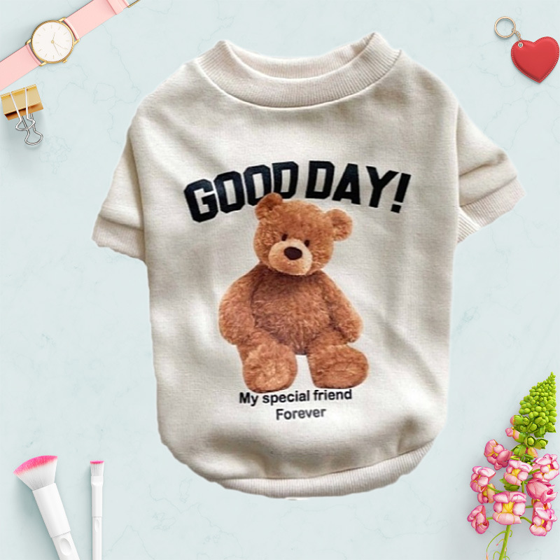 Pet Clothes Dog Clothing New Puppy Clothes Hoodies Sweater Low Price Winter Clothes Print Fashion Autumn and Winter Blue Stocked