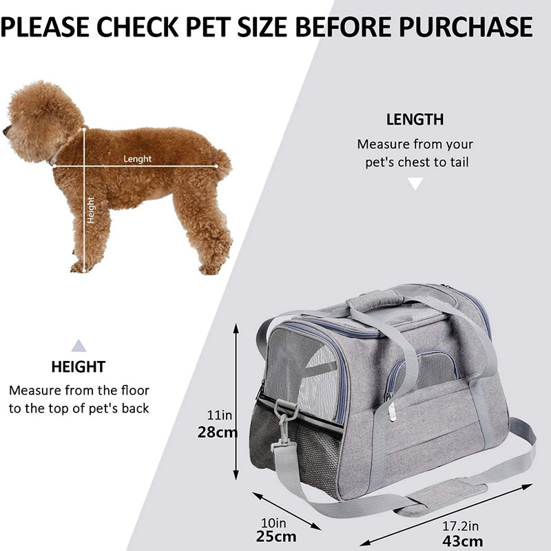 Wholesale Pets' Travel Durable Dog Bag Soft-Sided Carriers For Cat Puppy Carrier Pet Accessories