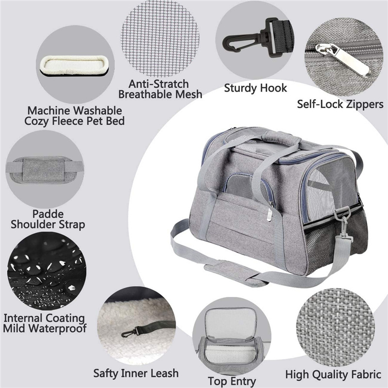 Wholesale Pets' Travel Durable Dog Bag Soft-Sided Carriers For Cat Puppy Carrier Pet Accessories