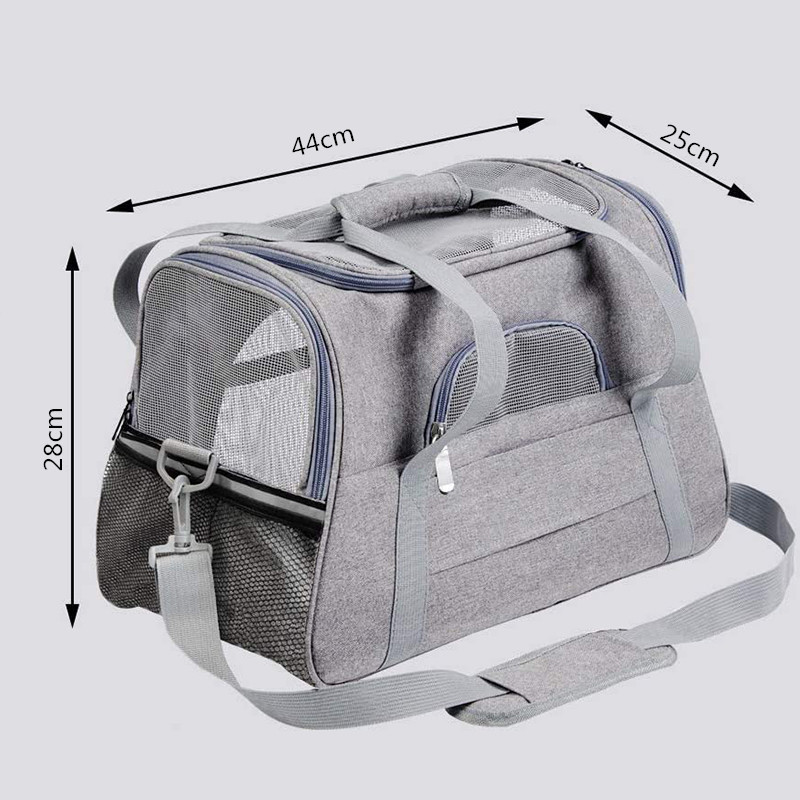 Hot Selling Foldable Soft Sided Mesh Carrying Dog Soft-Sided Carriers Puppy Cat Pet Carrier Portable Travel Bag For Outdoor