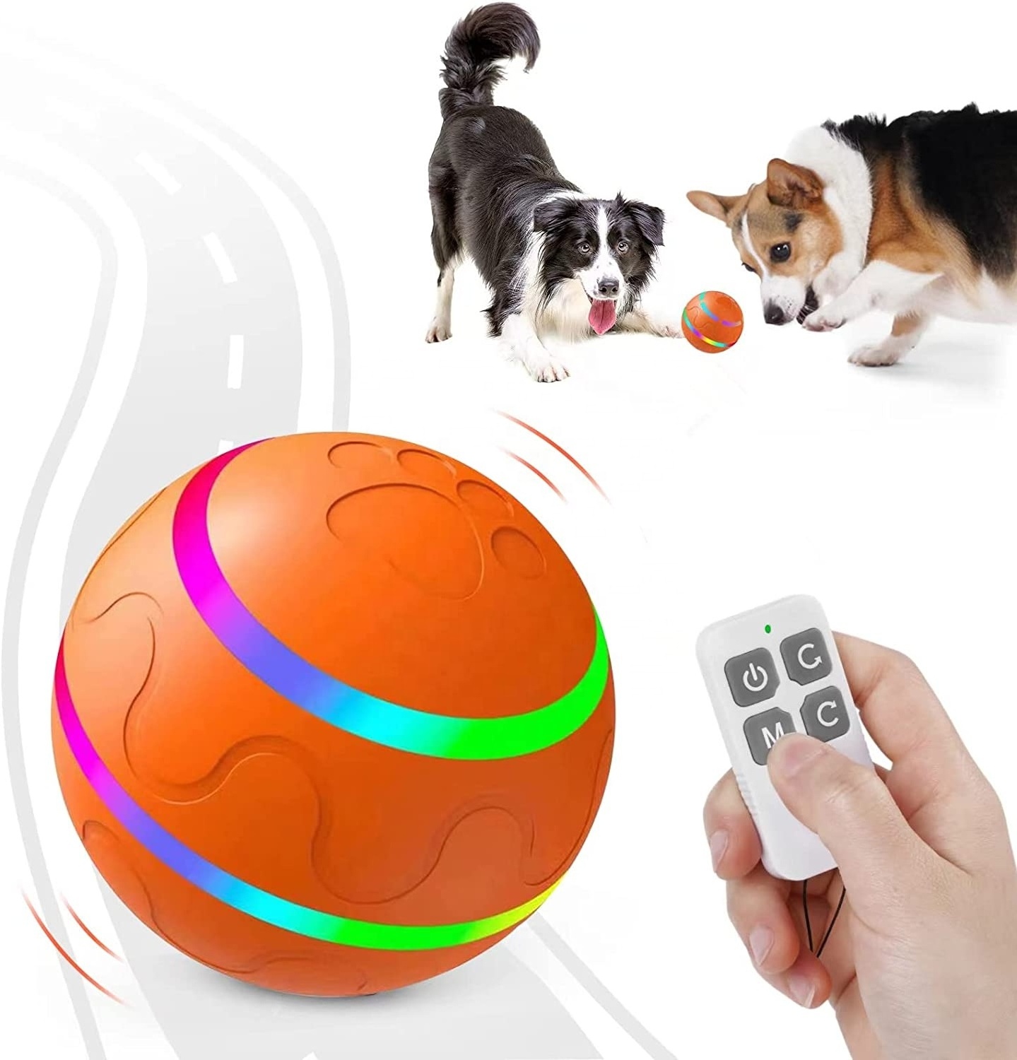 New arrivals USB charging fun sports spin jump ball intelligent interactive pet toys dog and cat accessories