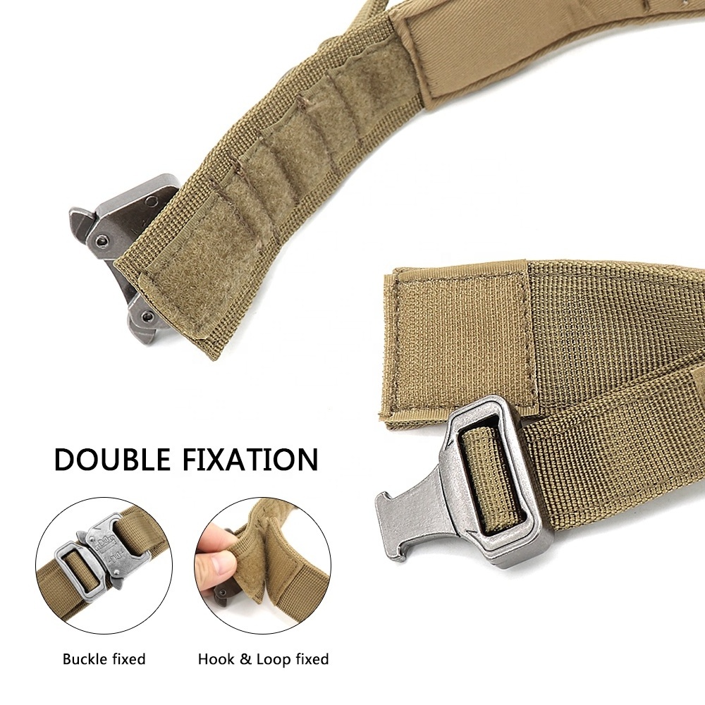 High quality nylon heavy duty metal buckle pet collar for large dog training tactical dog collar