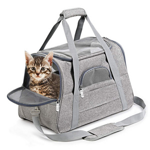 Professional Dog Soft-Sided Carriers For Puppy Cat Pet Carrier Airline Approved Travel Bag Customization