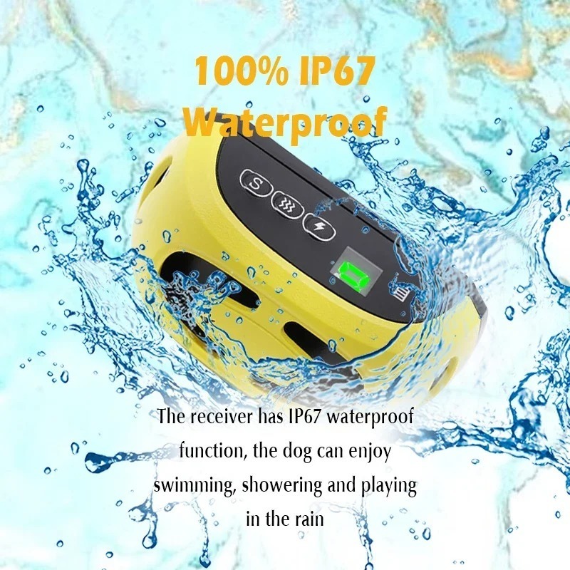 800m Waterproof Bark Stop Shock Collars Electric Dog Training Collar Remote Control Anti Bark Collar with Light Static Vibrator