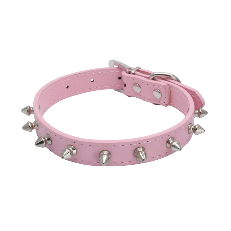 New Design Custom Collars Adjustable Cool Spiked Rivet Studded PU For Leather Dog Collar Genuine Eco-Friendly