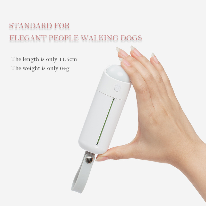 2024 New Custom Logo Pet Dog Poop Poo Bags Dispenser Case Waste Bag Holder With Light Flashlight