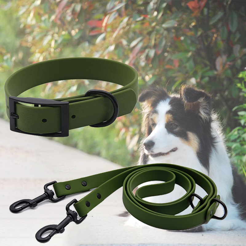 Luxury Cute Soft Pvc Cervical Fashion Strong Adjustable Collar And Leash Set