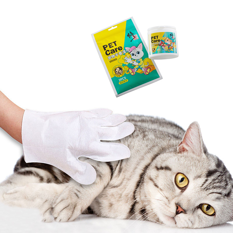 Pet Wash Grooming Gloves Five Fingers Hair Removal Disposable Cleaning Bath Massage Cat body cleaning Gloves for grooming sets