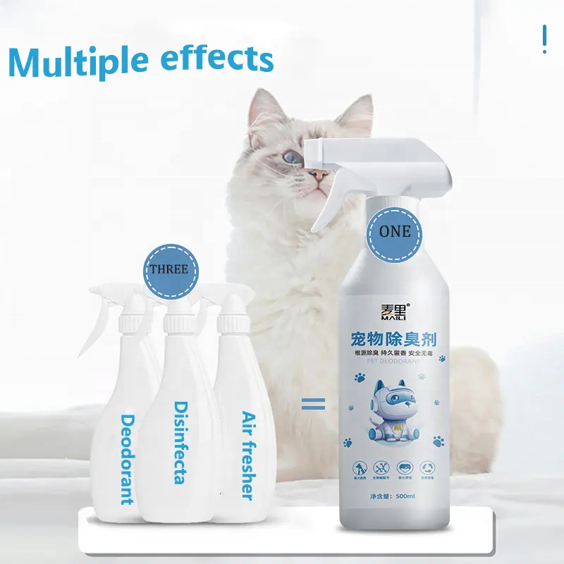 Wholesale Safe Non Toxic Pet Deodorization Anti-Bacteria Spray Plant Extracts Pet Deodorant for Pets