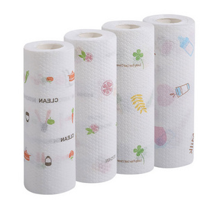 Washable Kitchen Wipes Non-Woven Fabric Wet And Dry Household Cleaning Paper Disposable Wipe Oil-Free Dish Cloths