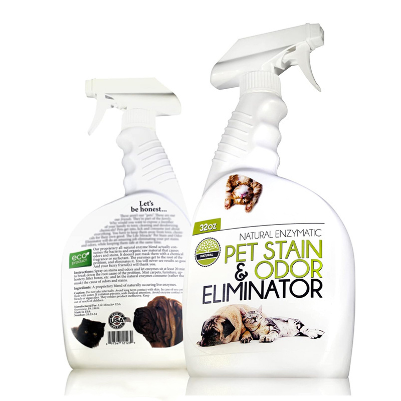 Natural Enzymatic Pet Urine Odor Eliminator Spray Carpet Dog Cat Pet Stain Remover