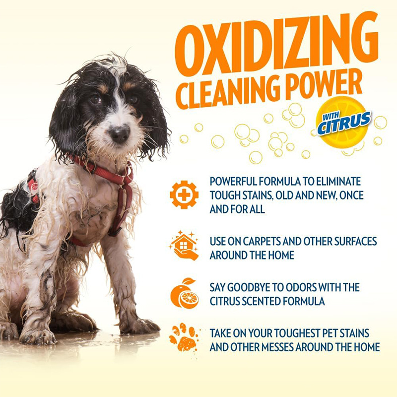 Oxidizing Cleaning Dog Cat Odor Eliminator Pet Urine Stain Remover Odor Deodoring Spray With Citrus