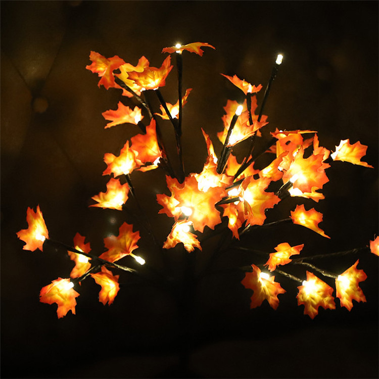 48Led Warm White Tree Light Home Decor Led Maple Leaf Tree Light