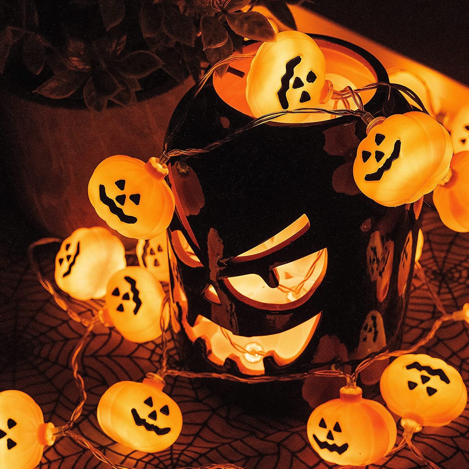 3M 30L Battery Powered Led Night Halloween String Pumpkin Night Light 2 Modes