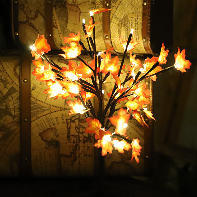 48Led Warm White Tree Light Home Decor Led Maple Leaf Tree Light