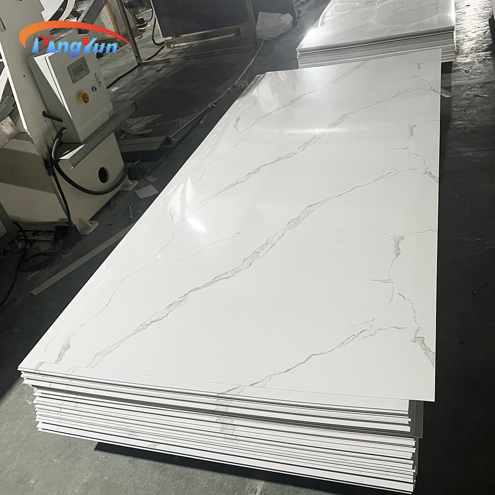 laminas de pvc tipo marmol para paredes wall panel uv marble sheet