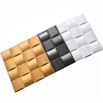 Geometric 3d pvc wall panels sound insulation wall board decor pvc wall panel decorative