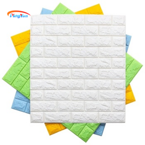 Diy Self Adhesive Brick Wallpaper Foam Sheet 3d Wall Sticker Carton Modern Pe Foam Bathroom Waterproof Wall Sticker