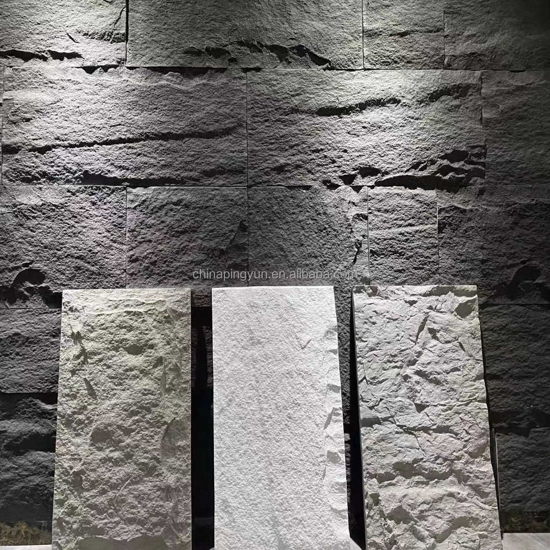 3D Wall Panel Board PU Stone Polyurethane Artificial Stone Lightweight Wall Faux Stone Free Modern Plastic Panels for Walls