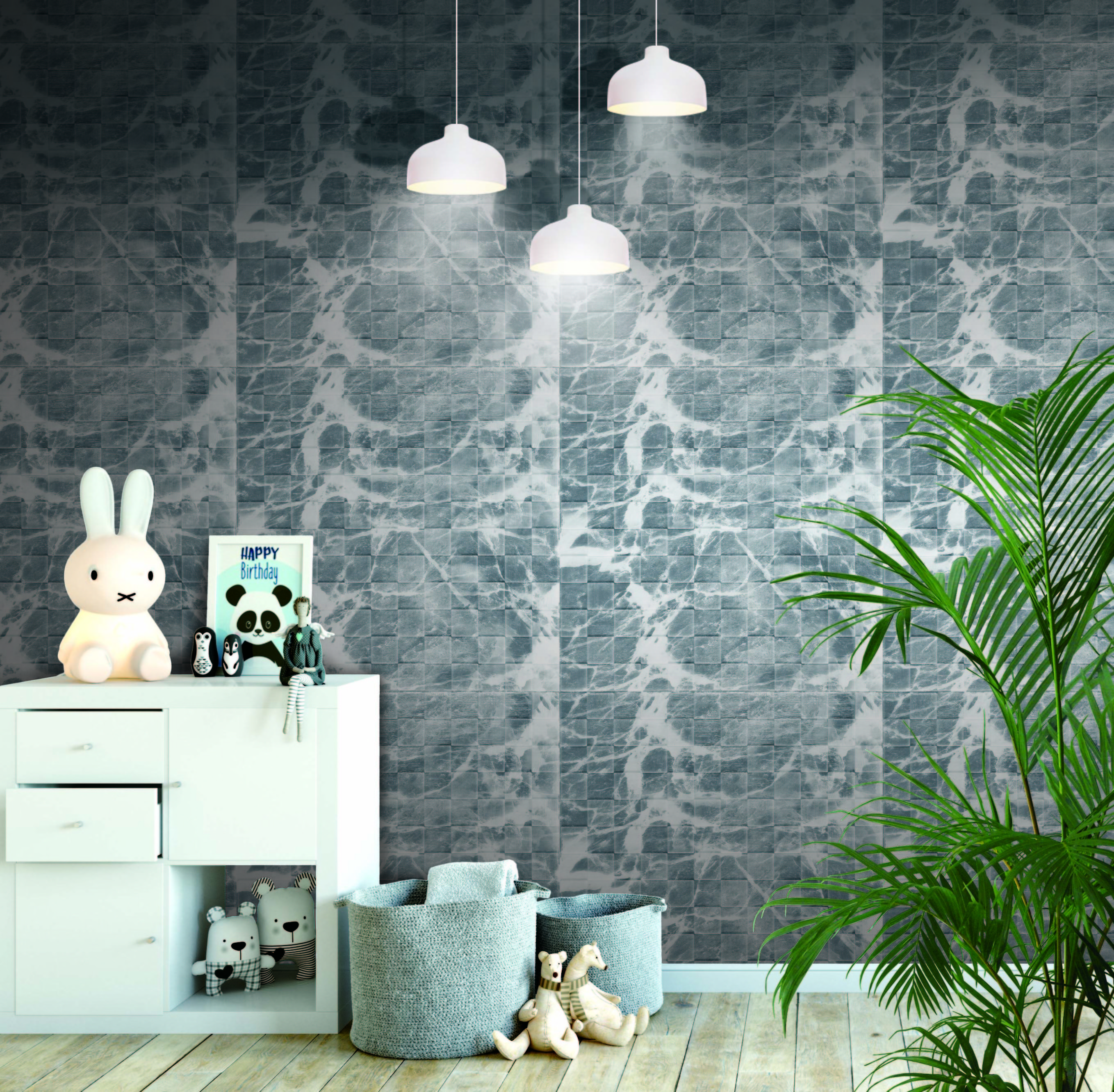 Flower 3d XPE Glow in The Dark Wall Stickers Modern Wall Papers Bathroom Waterproof Wall Paper Rainbow Design 7mm 2 Years