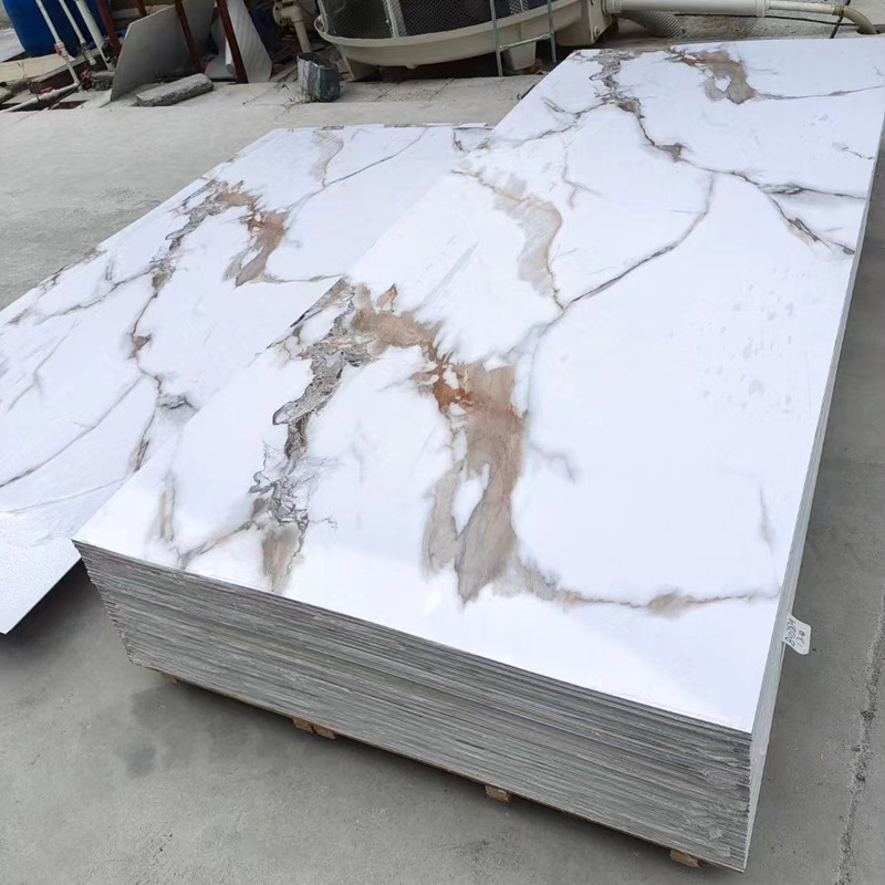 Plastic UV marble board Waterproof PVC wall panel wood grain UV PVC faux marble sheet for home decoration