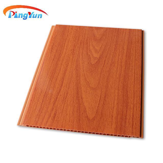 Durable laminated pvc ceiling panel waterproof wpc wall panel pvc film wood plastic ceiling for interior decoration