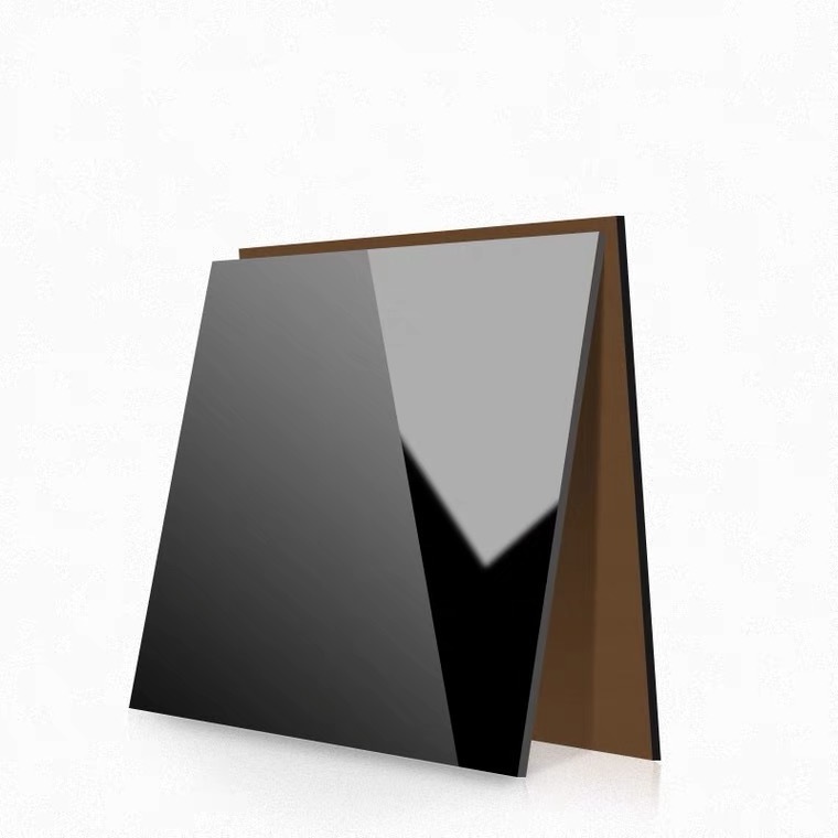 Wholesale Price One Side Glossy Self Adhesive Mirror Effect Black Acrylic Sheets