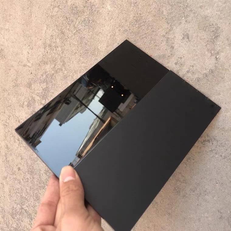 Wholesale Price One Side Glossy Self Adhesive Mirror Effect Black Acrylic Sheets