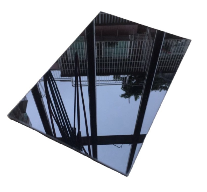 Wholesale Price One Side Glossy Self Adhesive Mirror Effect Black Acrylic Sheets