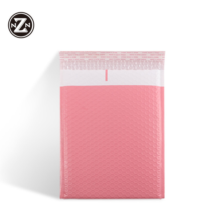 custom printed logo designs 6X10 4X8 pink large bubble mailers envelopes shipping padded packaging bags