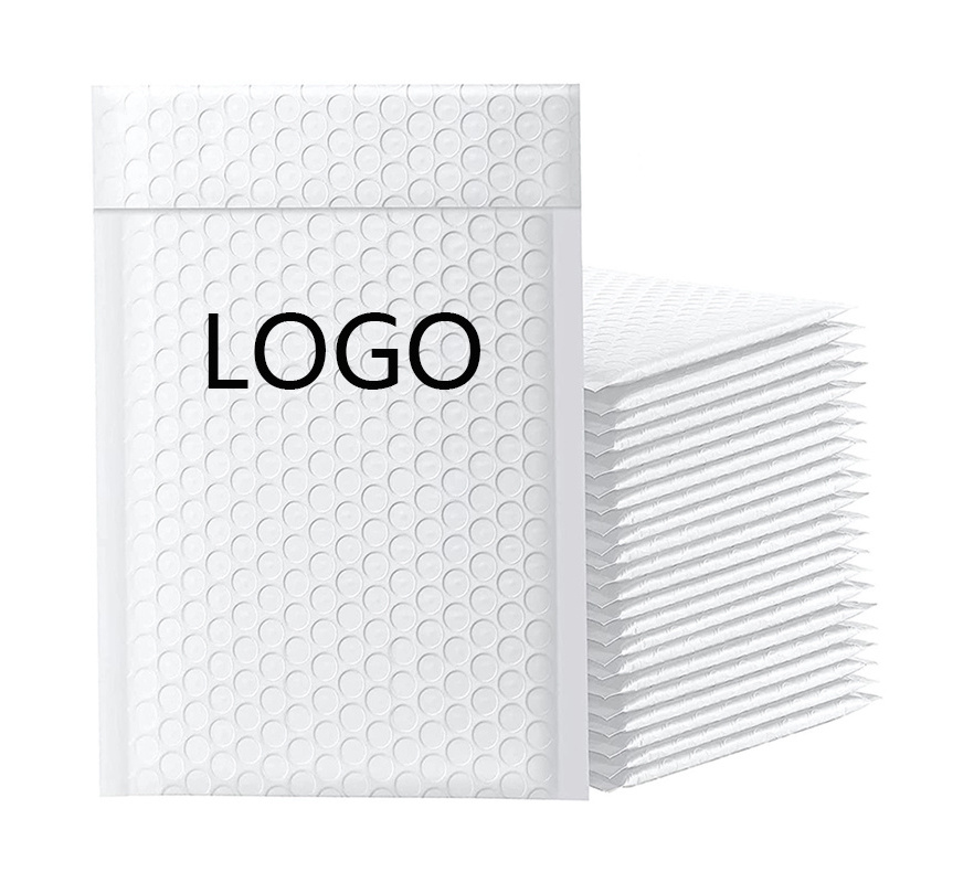 Custom Mailing Bag with Logo Waterproof Padded Envelopes with Self Seal Shipping Bags White Bubble Mailers