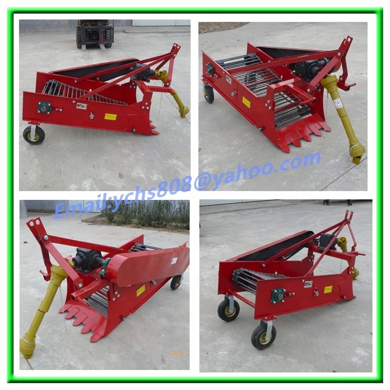 One row potato harvester for power tiller