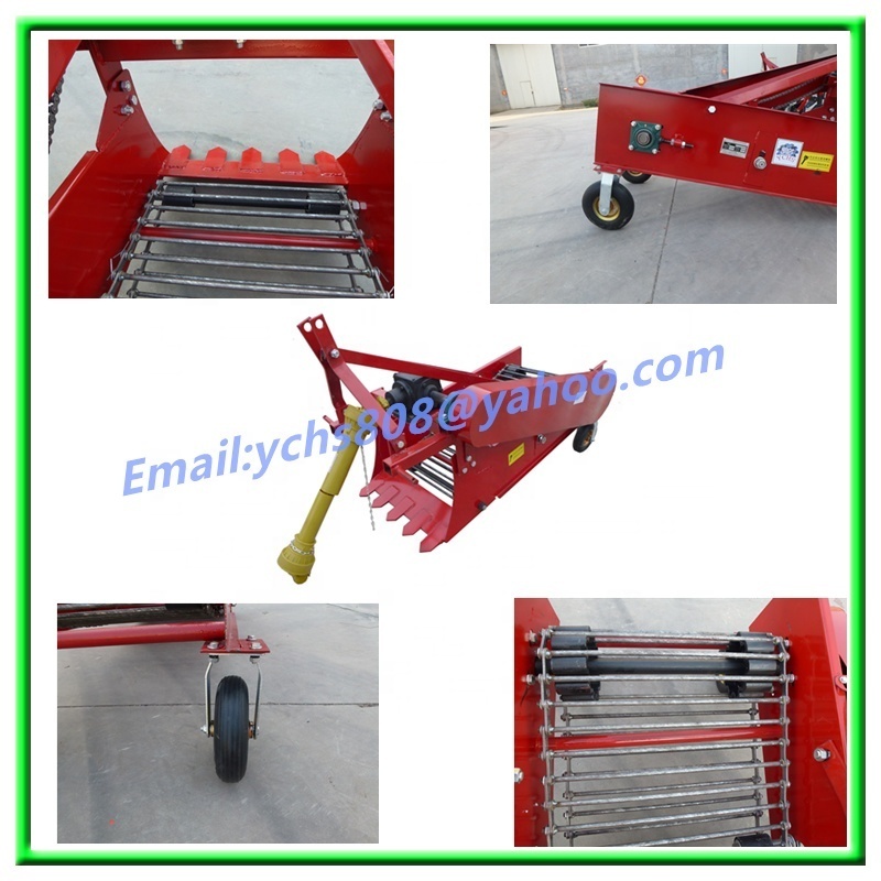 One row potato harvester for power tiller