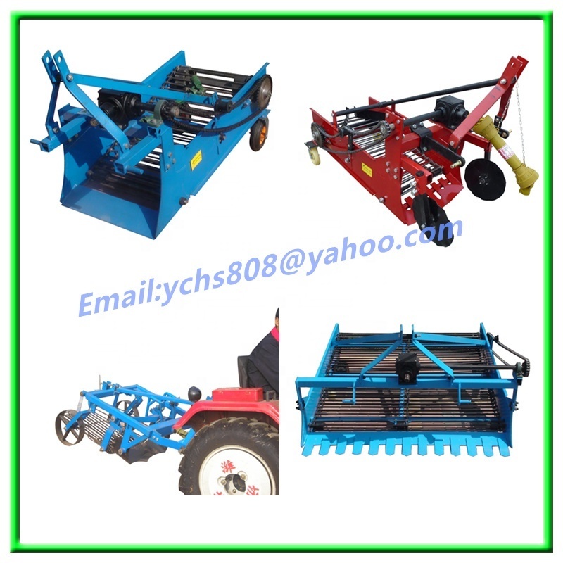 One row potato harvester for power tiller