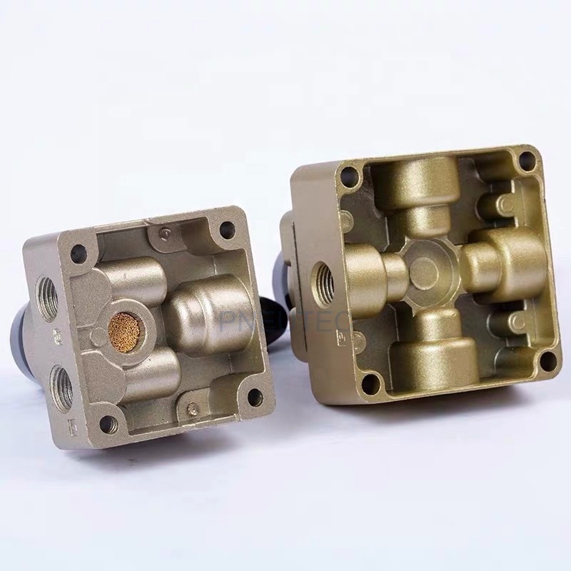 High Quality HV-02 HV-03 HV-04 HV400 Series 4 way 1/4 bsp soft rubber seal aluminum Pneumatic Hand Switching air Valve