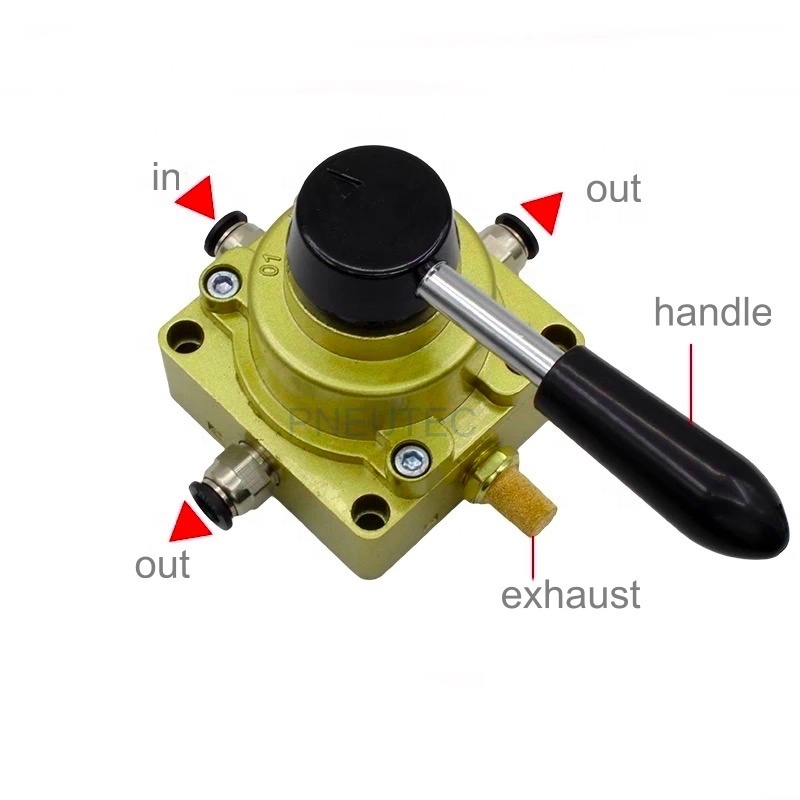 High Quality HV-02 HV-03 HV-04 HV400 Series 4 way 1/4 bsp soft rubber seal aluminum Pneumatic Hand Switching air Valve