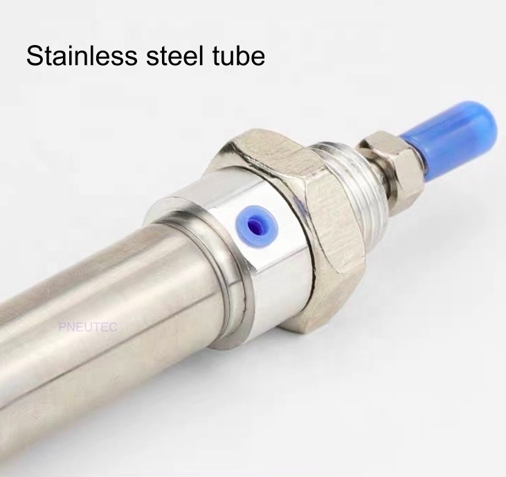 stock micro DSNU ISO6432 Standard Stainless steel SS304 single acting small compressed air piston pneumatic cylinder